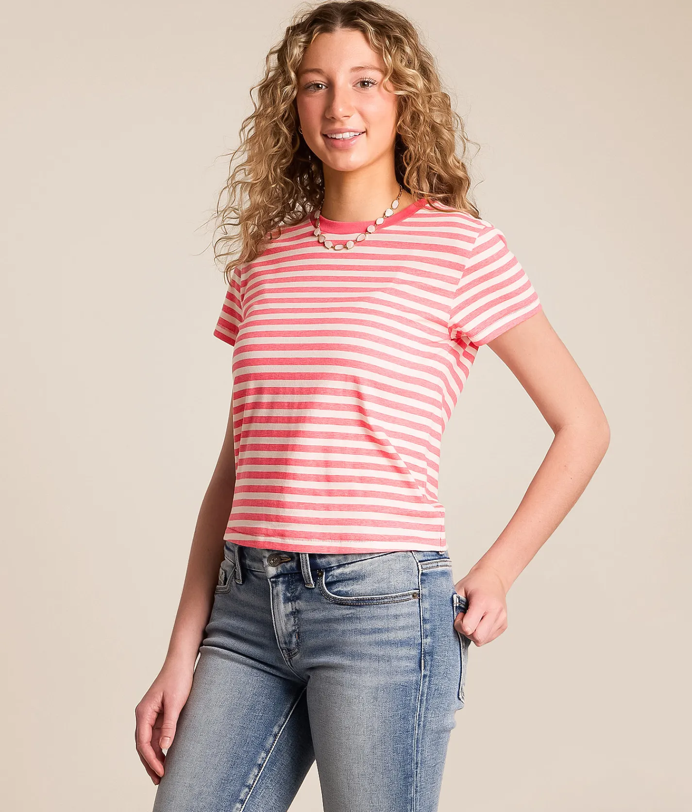Tops | White Crow Abby Striped T-Shirt Paloma