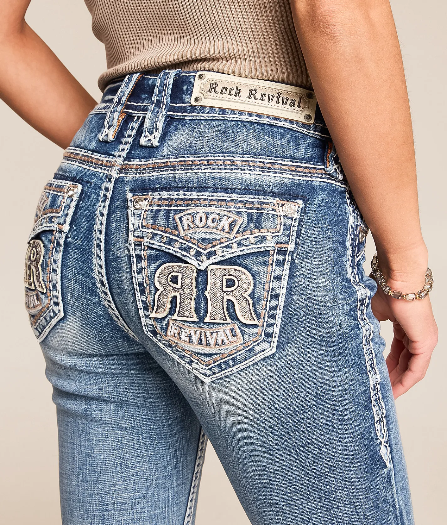 Rock Revival Abelia Universal Stretch Capri Jean Abelia NP202 Hot