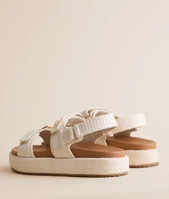 Shoes | Mia Abiggail Raffia Flatform Sandal Bone