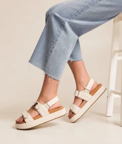 Shoes | Mia Abiggail Raffia Flatform Sandal Bone