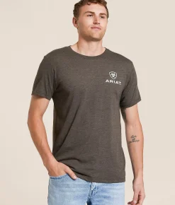Ariat Abilene Shield T-Shirt Heather Brown Discount