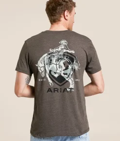 Ariat Abilene Shield T-Shirt Heather Brown Discount
