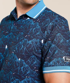 Tops | Waggle® Abominable Stretch Polo Black