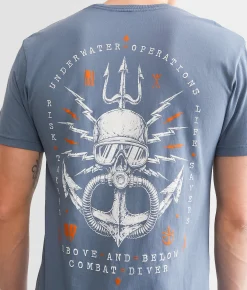 Howitzer Above & Below T-Shirt Steel Blue Hot