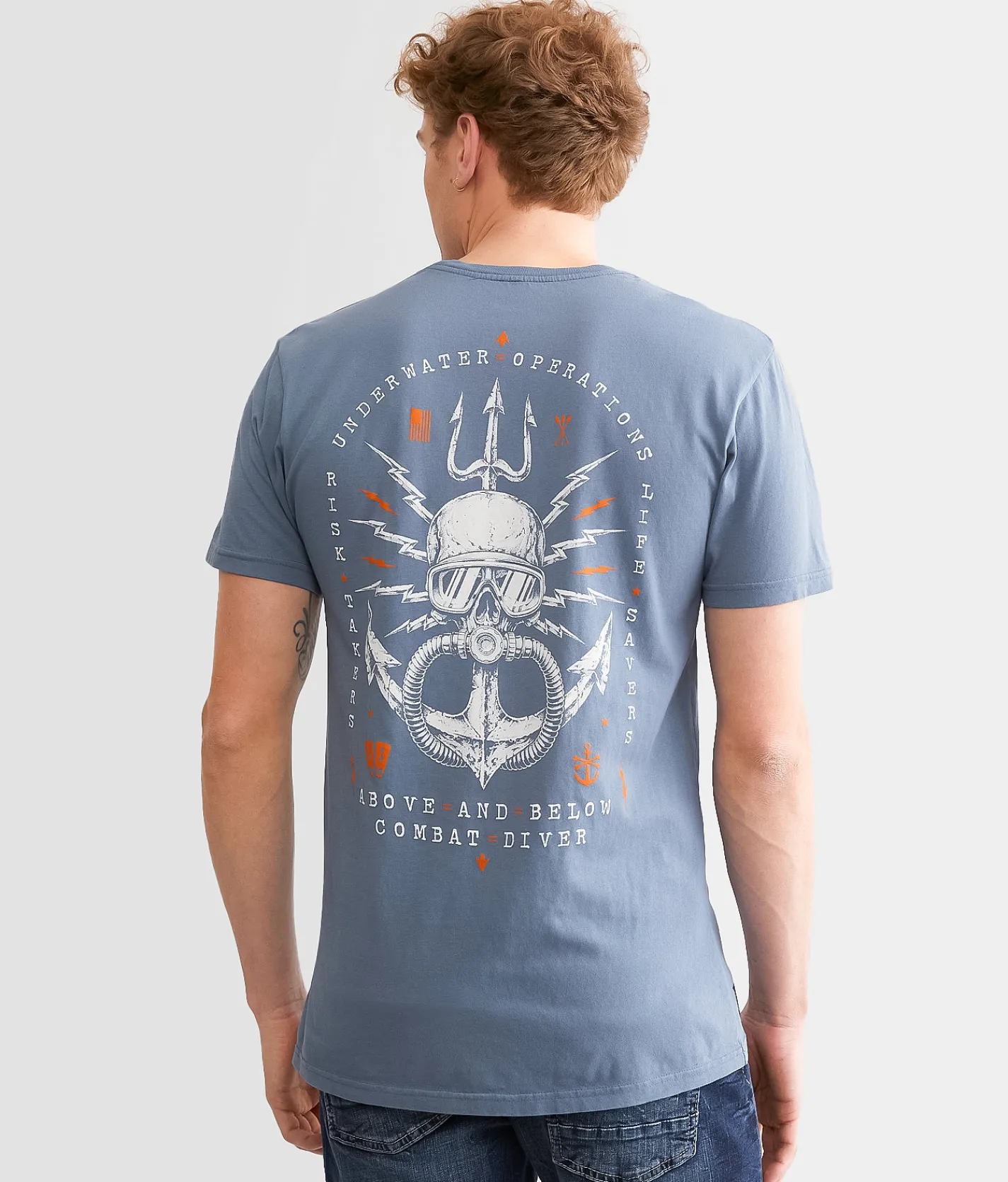 Howitzer Above & Below T-Shirt Steel Blue Hot