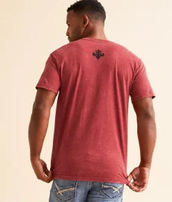Affliction Absinthe T-Shirt Affliction Red Lava Wash Hot