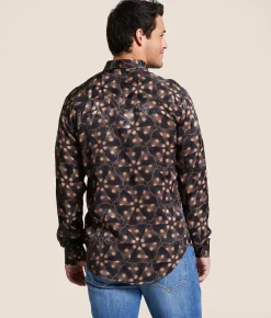 Tops | Eight X Abstract Print Shirt Brown