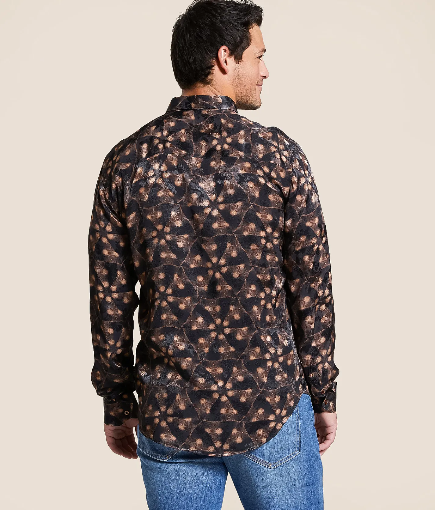 Tops | Eight X Abstract Print Shirt Brown