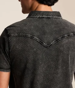 Tops | Buckle Black Acid Wash Polo Black