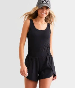 Activewear | Mono B Active Strappy Romper Blue