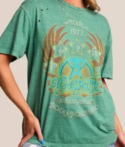 Tops | PHILCOS Aerosmith Band T-Shirt Bottle Green