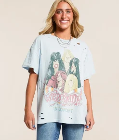Tops | Goodie Two Sleeves Aerosmith Band T-Shirt Nantucket Breeze