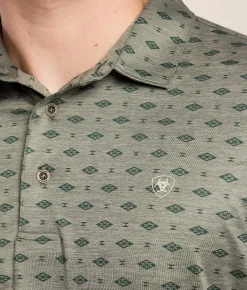 Ariat Agave Fitted TEK Polo Agave Green Best