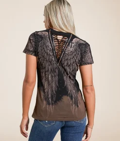 Affliction Age Of Winter T-Shirt Cleo Wash New