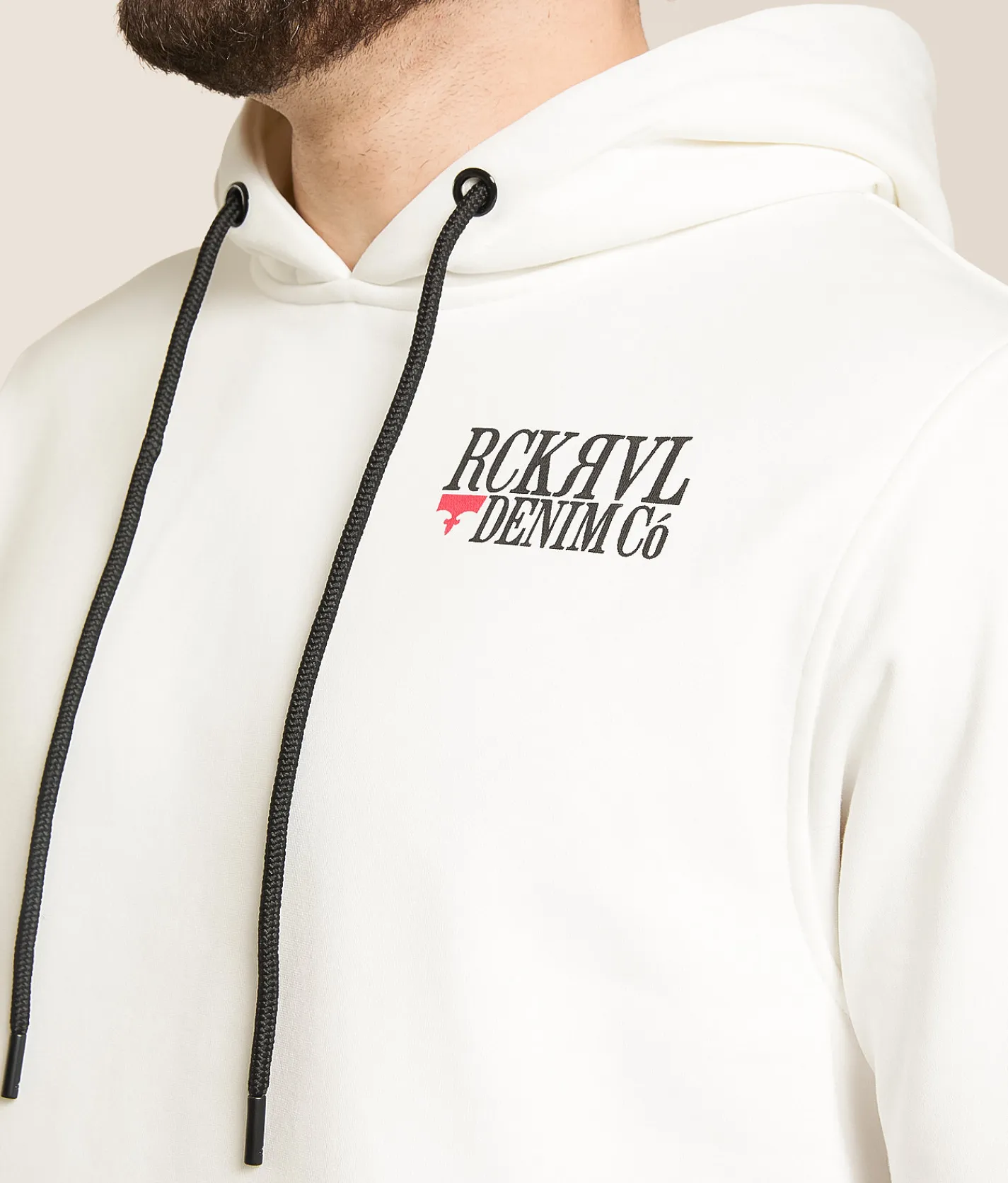 Tops | Rock Revival Aidan Hooded Sweatshirt White