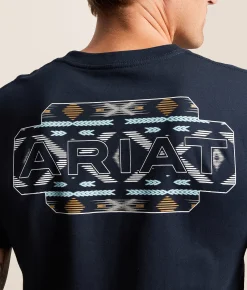 Ariat Airflow Southwest T-Shirt Navy Ink Online