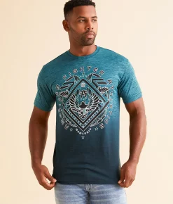American Fighter Airmont T-Shirt Hydro Deep Teal New