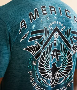 American Fighter Airmont T-Shirt Hydro Deep Teal New