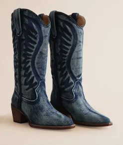Shoes | Steve Madden Albany Western Boot Denim