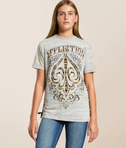 Tops | Affliction Alchemy T-Shirt Off White Biscotti Crysta