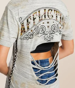 Tops | Affliction Alchemy T-Shirt Off White Biscotti Crysta