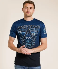 American Fighter Aldridge T-Shirt Dark Blue Black Discount