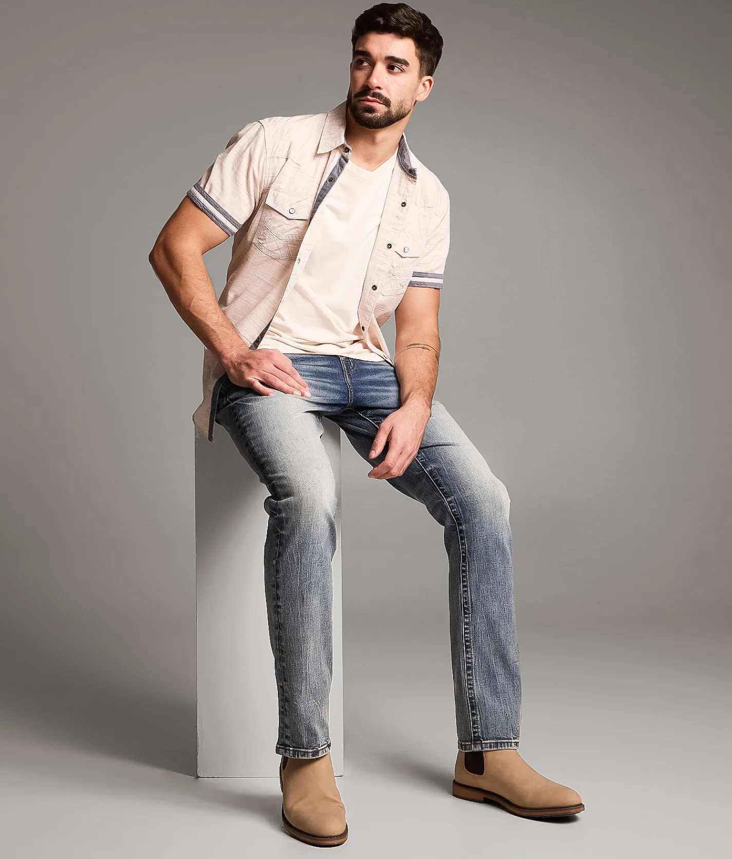 BKE Alec Straight Stretch Jean Nyx Best