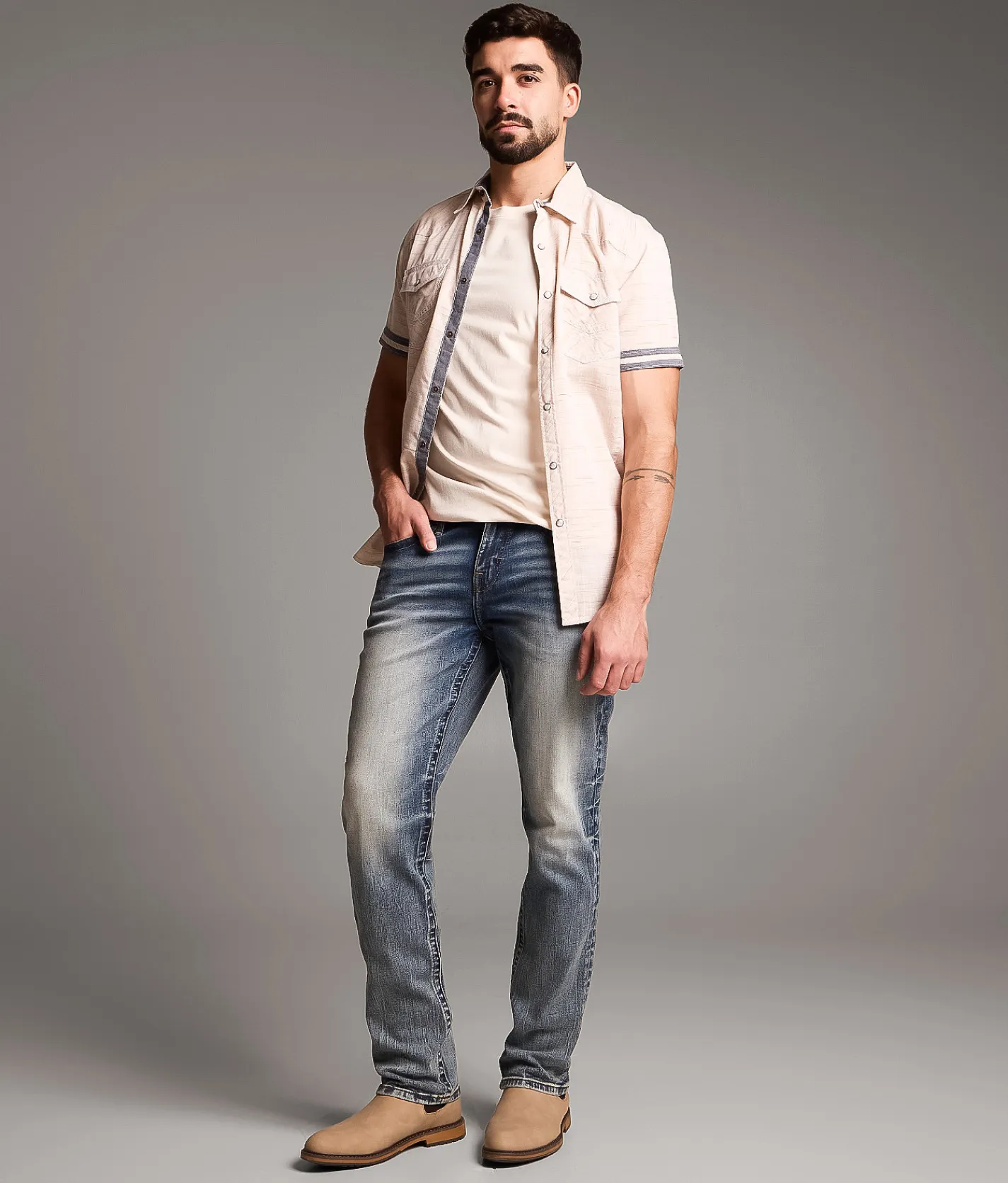 BKE Alec Straight Stretch Jean Nyx Best