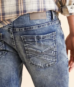 BKE Alec Straight Stretch Jean Grice Hot