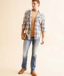 BKE Alec Straight Stretch Jean Grice Hot