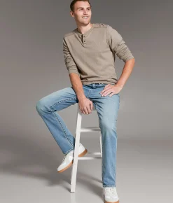 BKE Alec Straight Stretch Jean Hatch 2 Sale