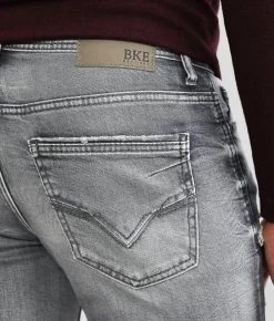 BKE Alec Straight Stretch Jean Washed Grey Sale