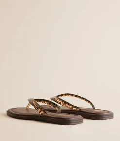 Shoes | Mia Alexiss Print Flip Flop Leopard