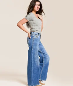 Rock Revival Alivia Wide Leg Baggy Stretch Jean Alivia BYIII288 Online