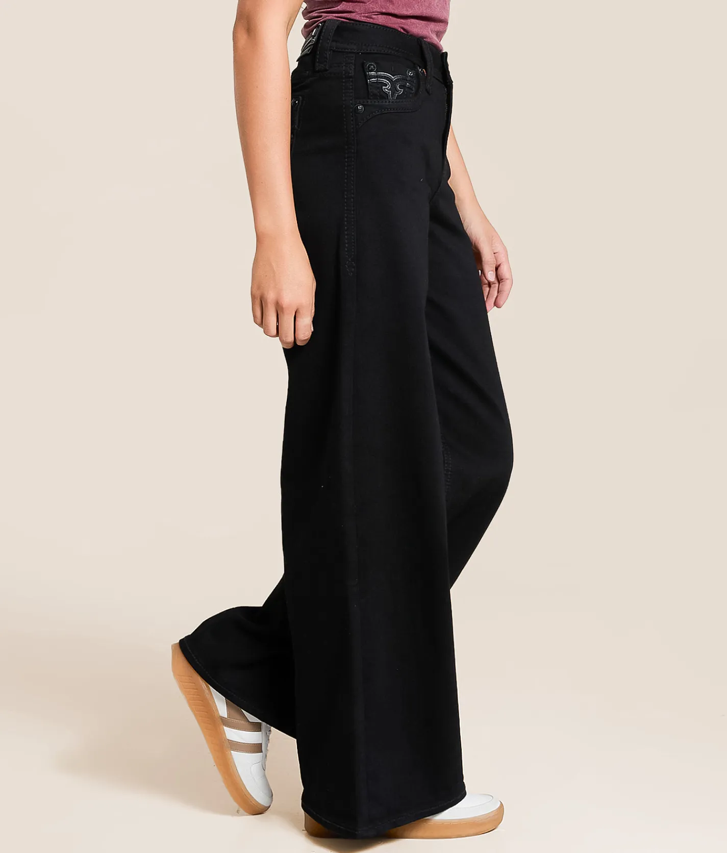 Rock Revival Alivia Wide Leg Baggy Stretch Jean Alivia BYIII287 Sale