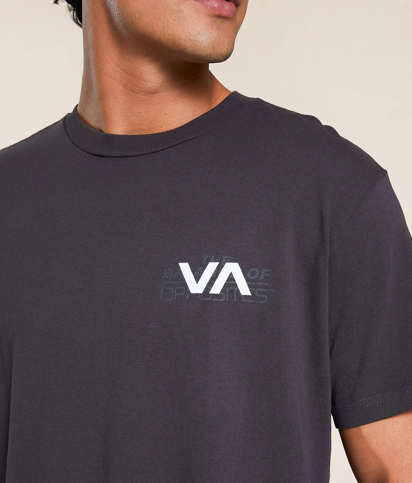 Tops|Graphic T-Shirts | RVCA All Brand Layers T-Shirt Black Vintage Midweight