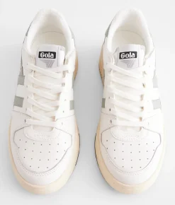 Gola® Allcourt Leather Sneaker White Green Outlet