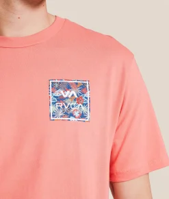 RVCA All The Way T-Shirt Coral Pink Online
