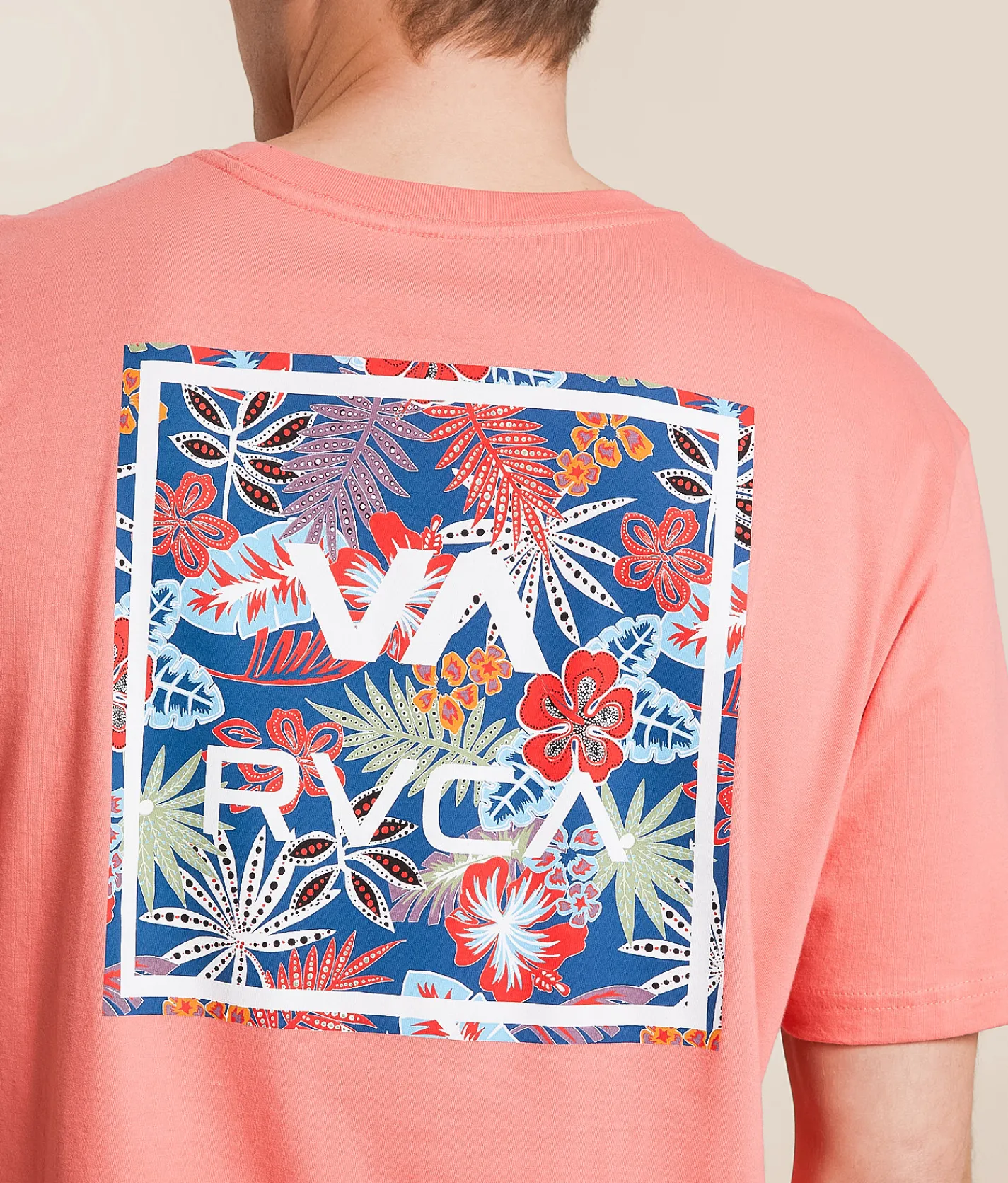 RVCA All The Way T-Shirt Coral Pink Online