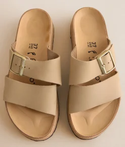 Papillio by Birkenstock® Almina Nubuck Leather Sandal Sandcastle Clearance