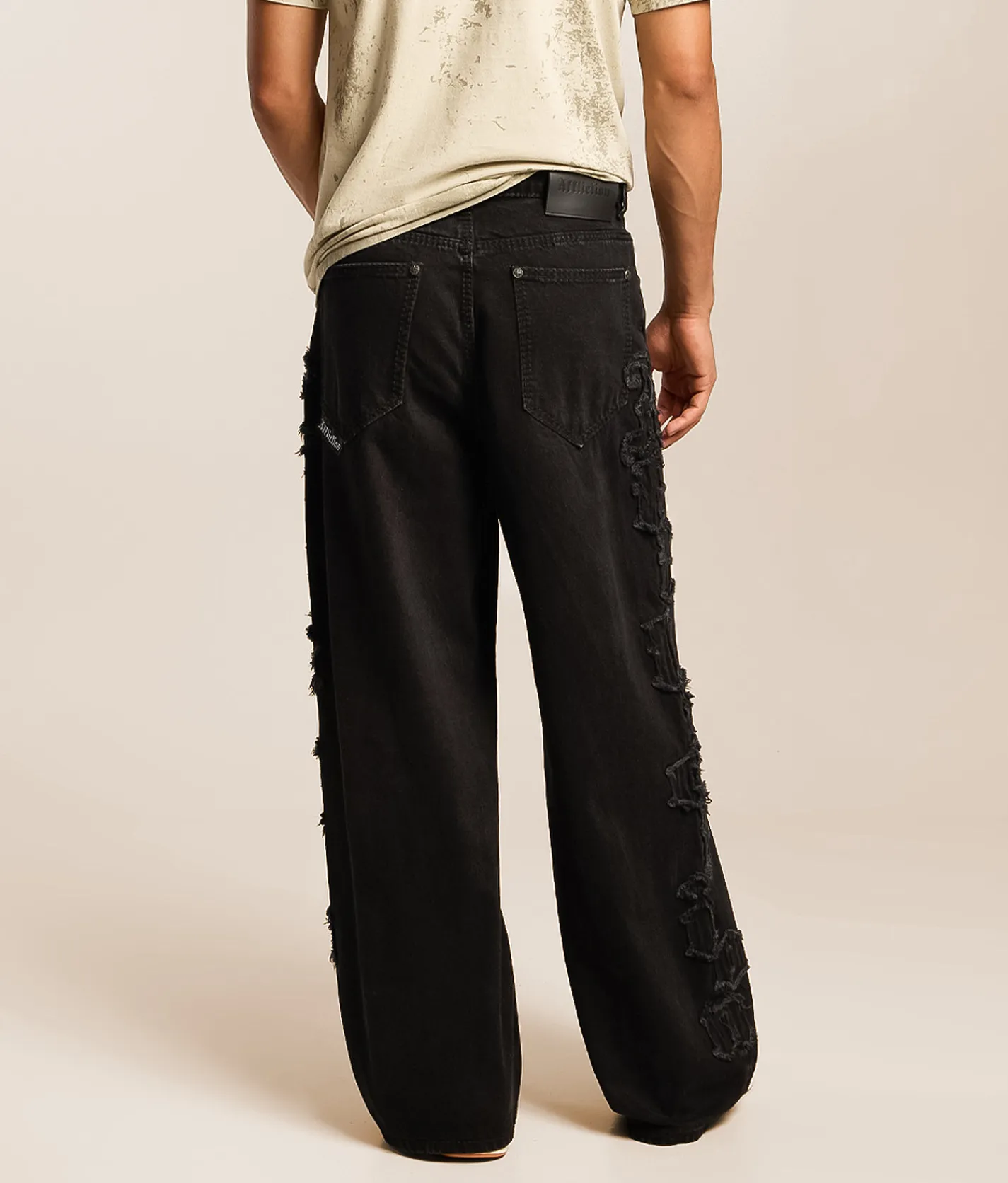 Affliction Alpha Baggy Jean Black Hot