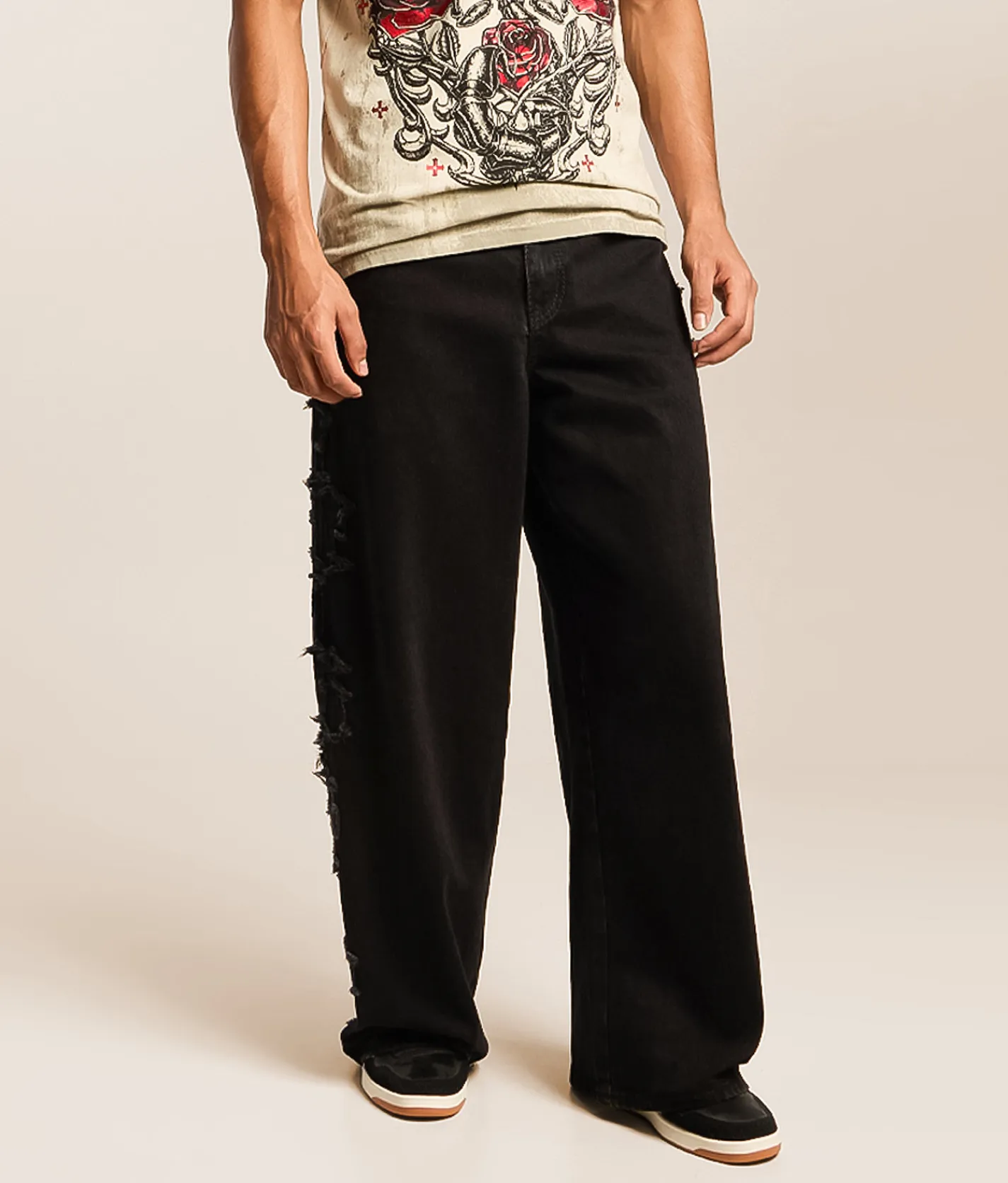 Affliction Alpha Baggy Jean Black Hot