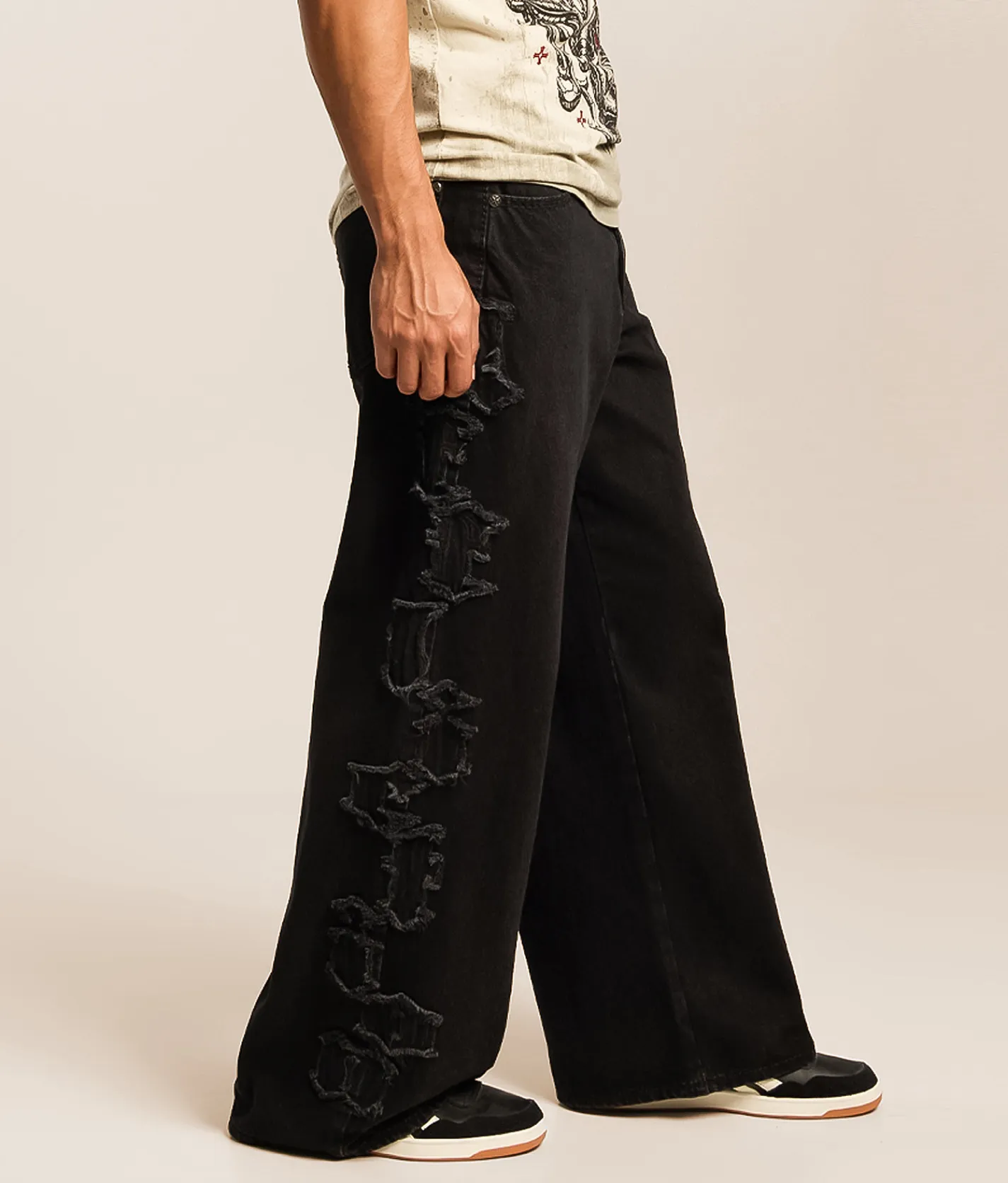Affliction Alpha Baggy Jean Black Hot