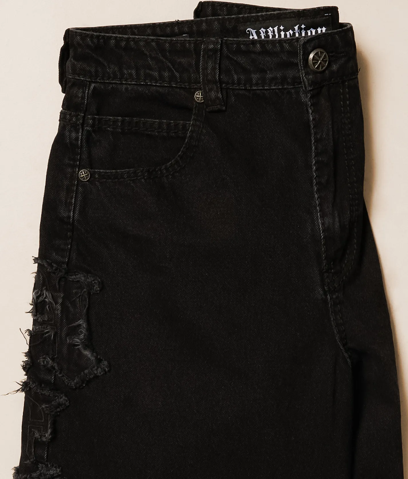 Affliction Alpha Baggy Jean Black Hot