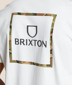 Brixton Alpha Square Camo T-Shirt White Hot