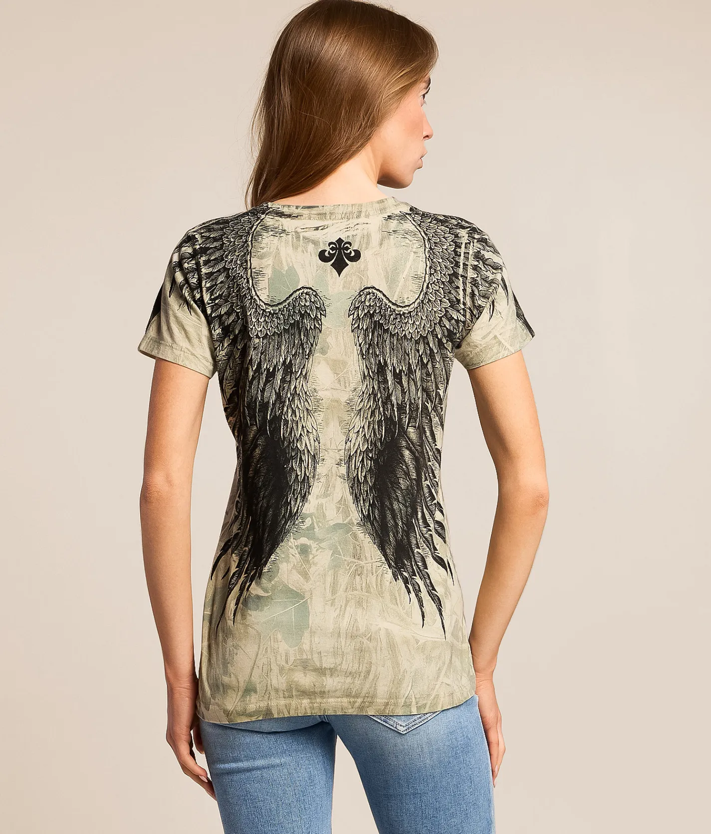 Affliction Alpha Strike T-Shirt Sand Reactive Clearance