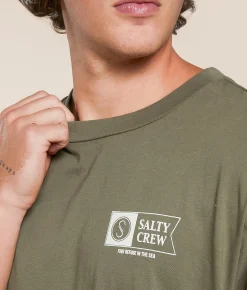 Tops|Graphic T-Shirts | Salty Crew Alpha T-Shirt Dusty Olive