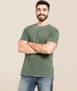 Tail Chasers Club Always Hunting T-Shirt Mulled Basil Pigment Dye New