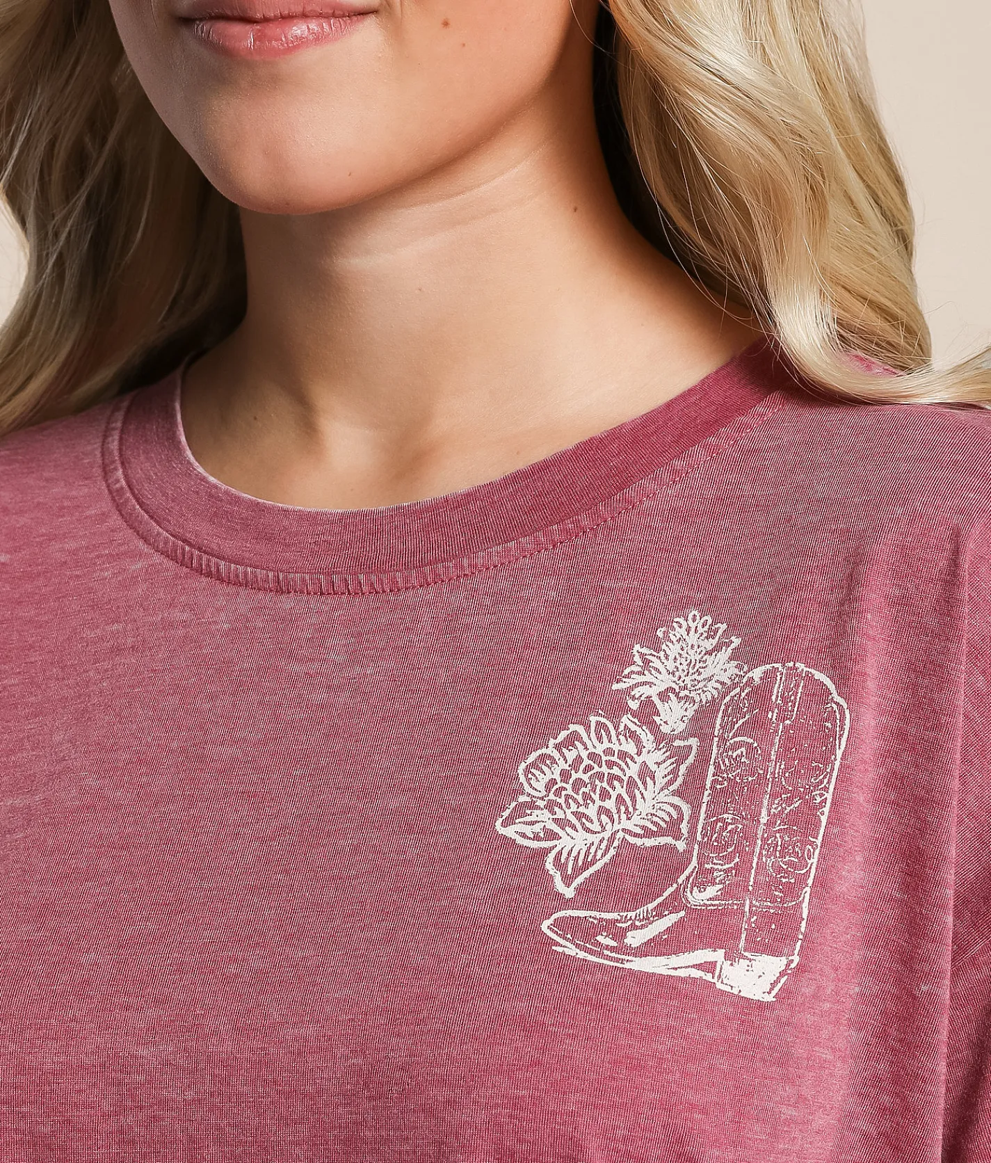 Tops | Ariat Always Ramblin' Cropped T-Shirt Dry Rose