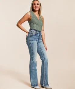 Rock Revival Alyvia Curvy High Rise Boot Stretch Jean Alyvia HB205 Hot